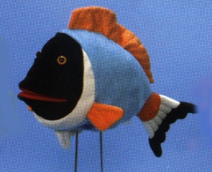 Blue Powder Fish Puppets